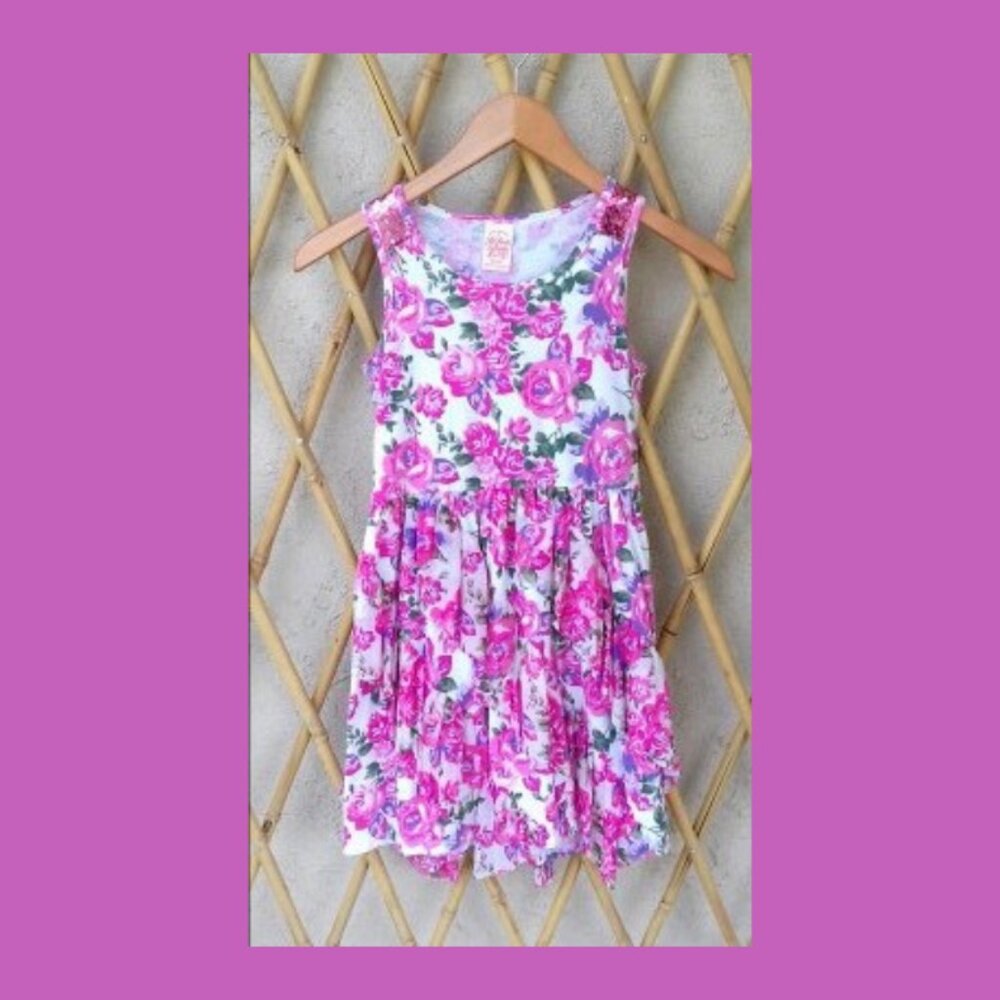 Faded Glory Girl's Floral Printed Summer Dress